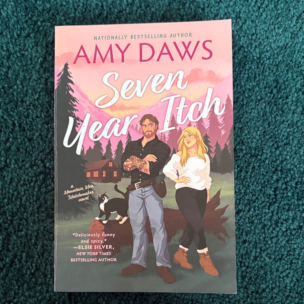Amy Daws "Seven Year Itch" Paperback - Pink & Green Cover
